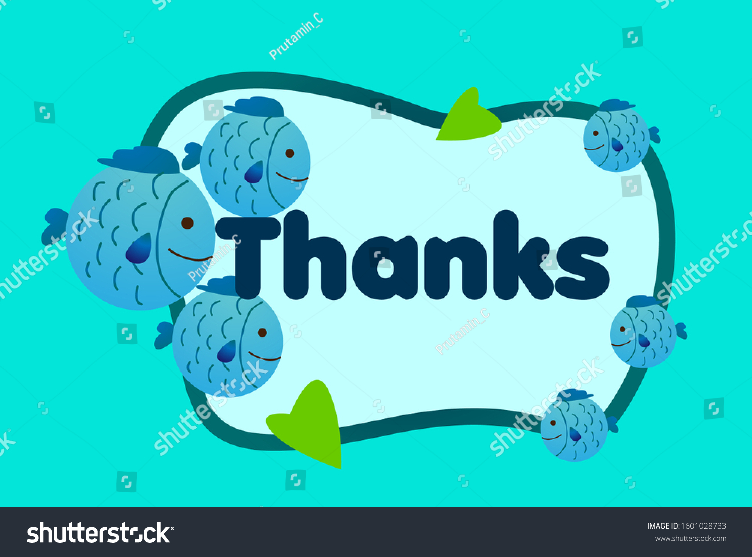 Thanks Beautiful Greeting Card Background Template Stock Vector ...