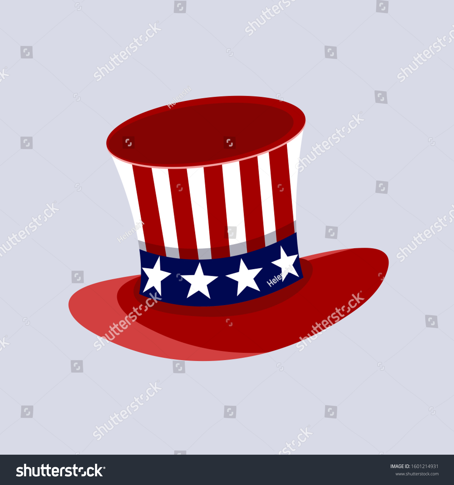 red white blue top hat