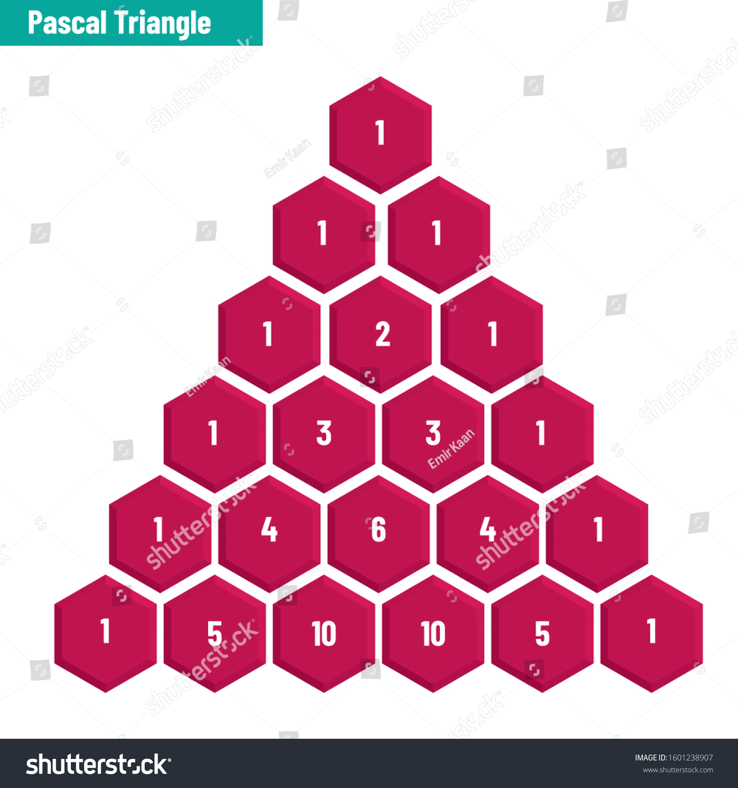 Pascal Triangle Pascal Theorem Mathematical Concept Stock Vector ...