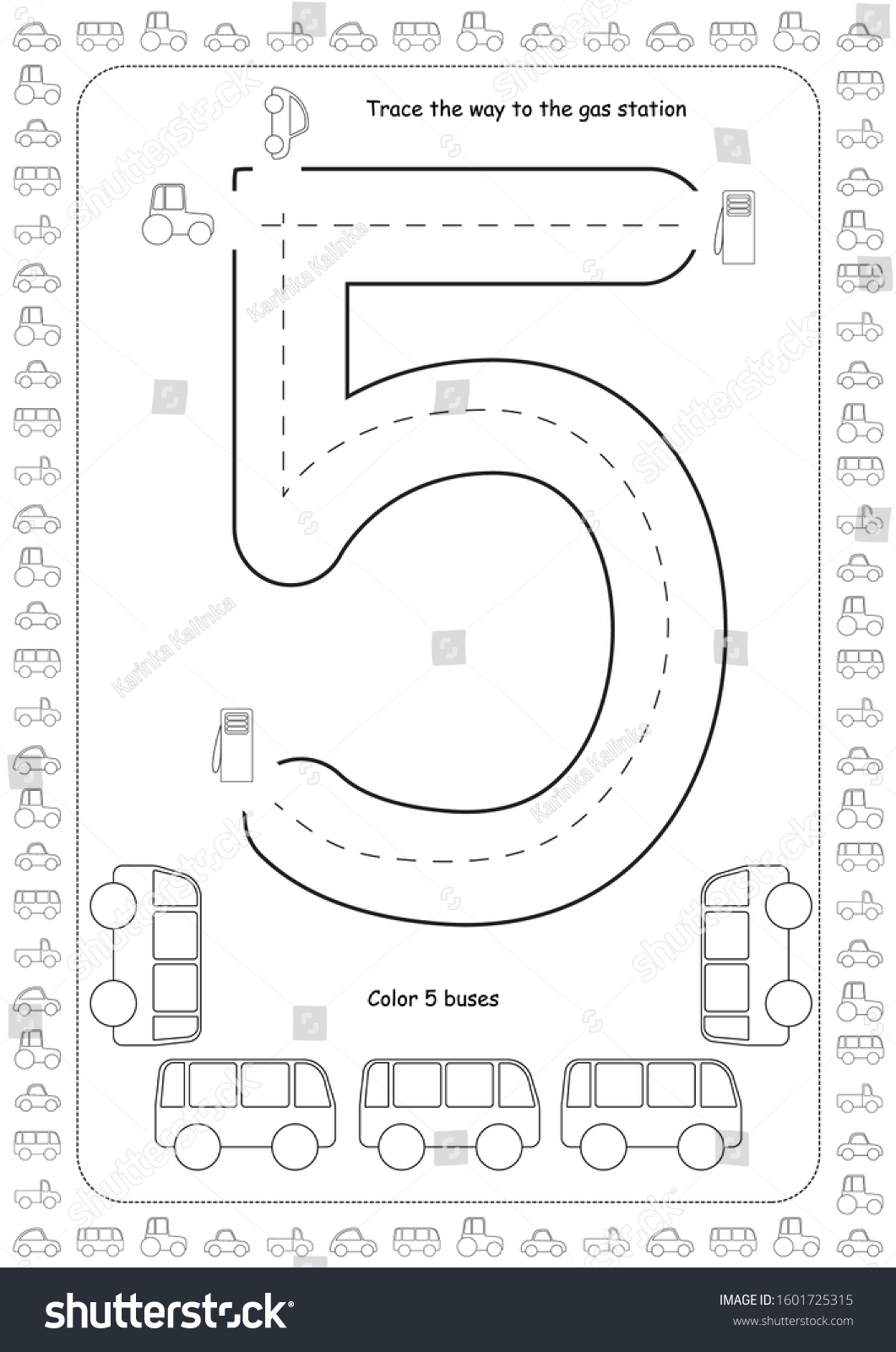 Math Logic Worksheets Kids Number Recognition Stock Vector (Royalty ...