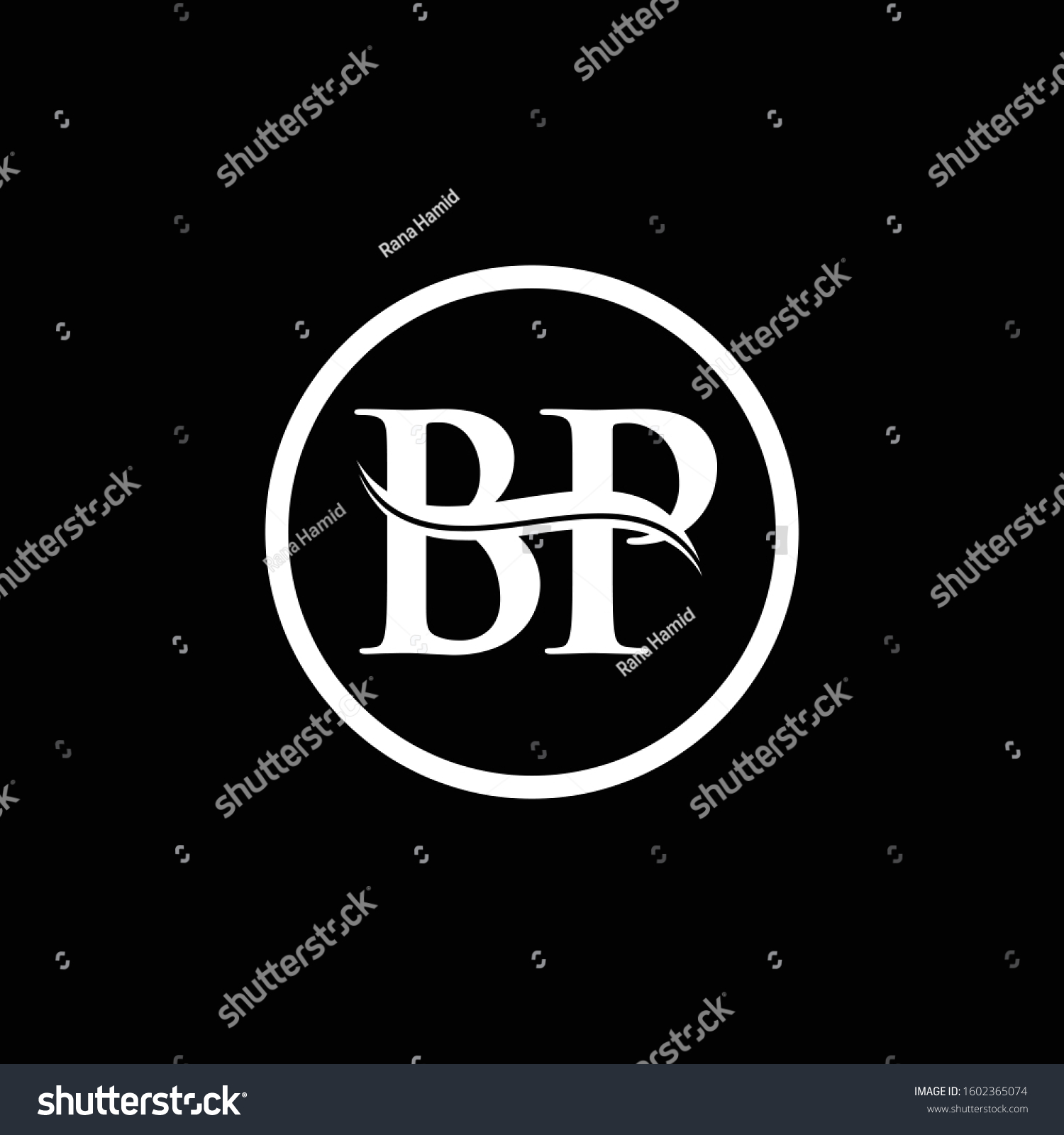 Bp Letter Logo Design Vector Black Stock Vector (Royalty Free ...