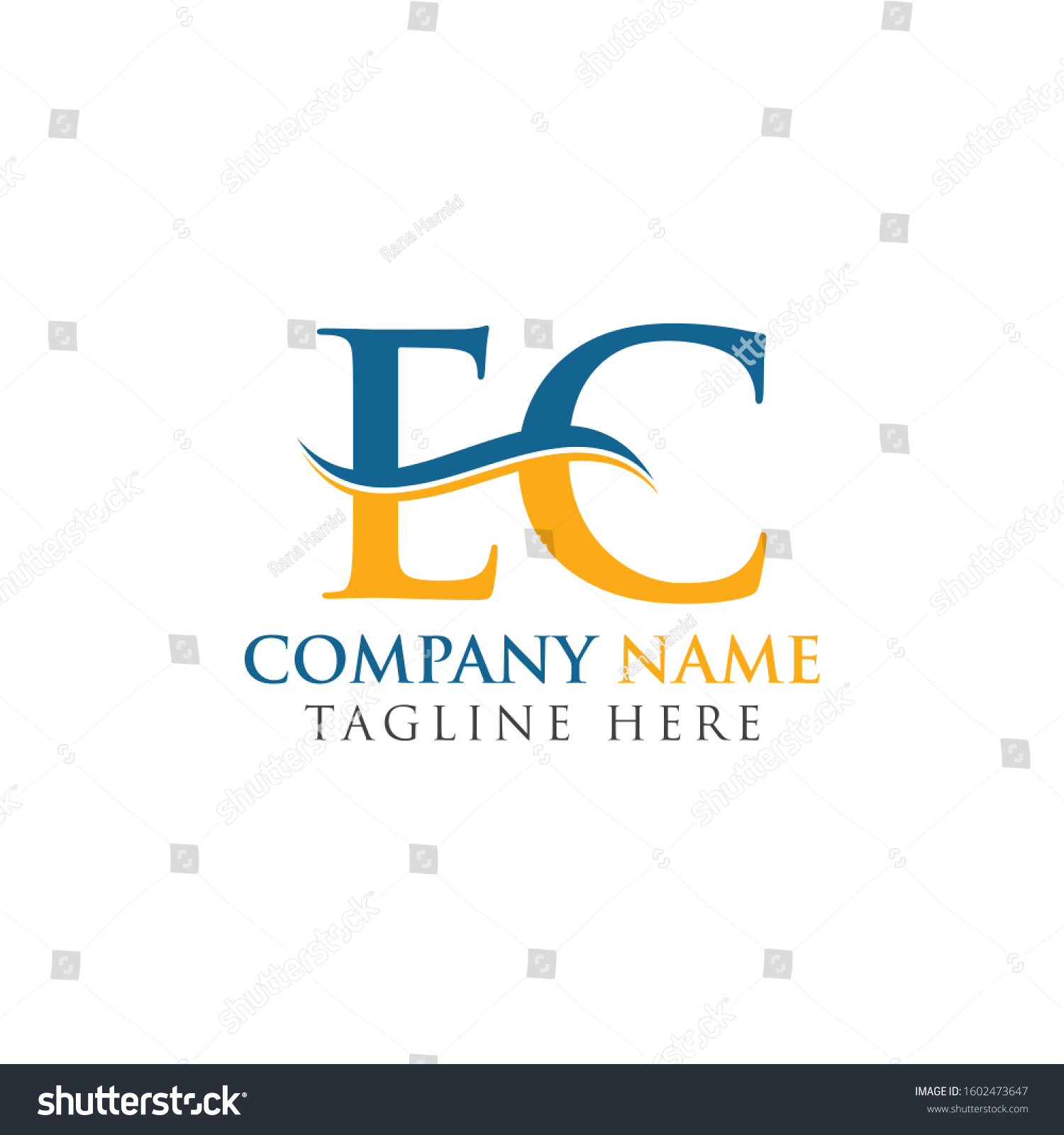 Initial Ec Letter Linked Logo Vector Stock Vector (Royalty Free ...