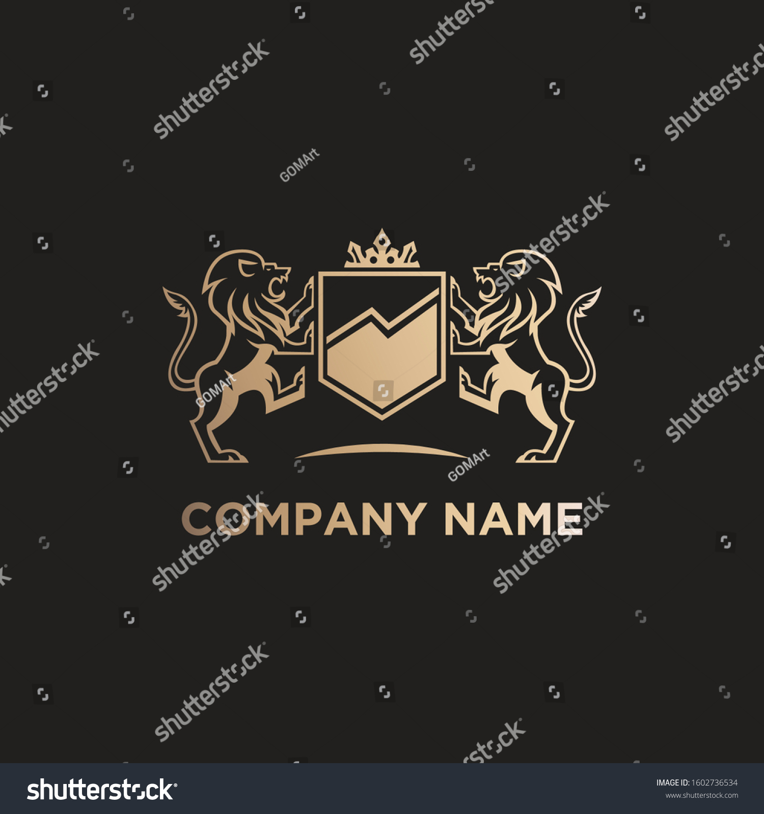 Logo Design Concept Two Lions Graphic Stock Vector (Royalty Free ...