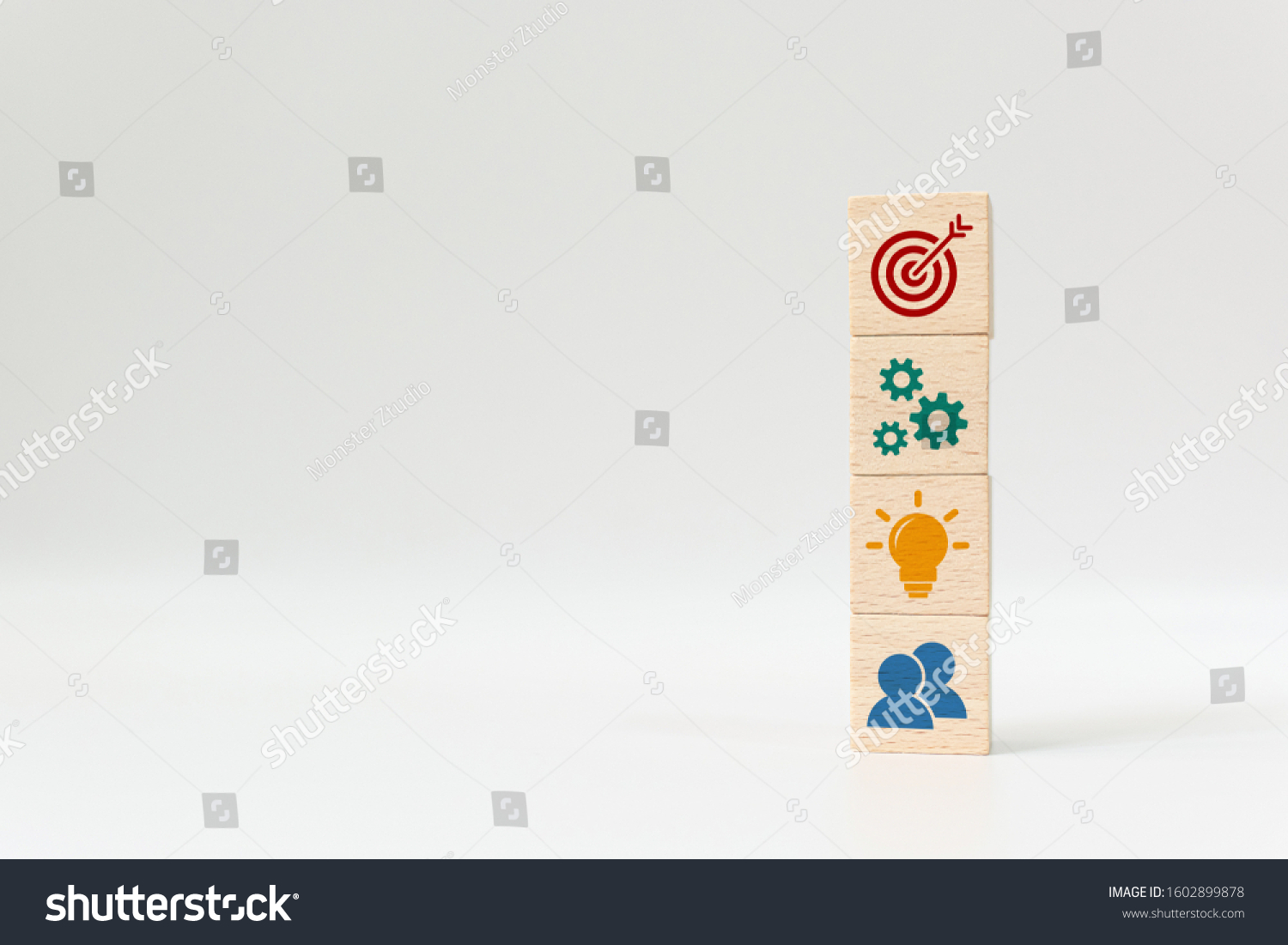 Concept Business Strategy Action Plan Wood Stock Photo 1602899878 ...