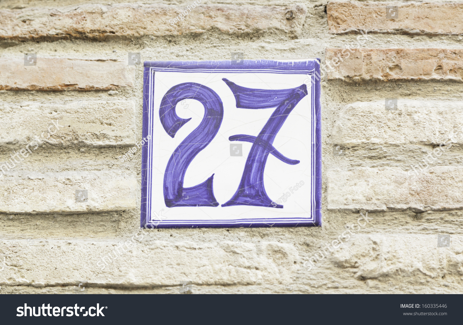 Number Twentyseven On Wall Cipher Text Stock Photo 160335446 | Shutterstock