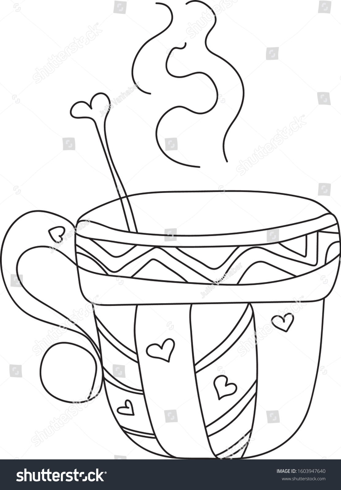 Vector Hand Drawn Doodle Cartoon Cup Stock Vector (Royalty Free ...