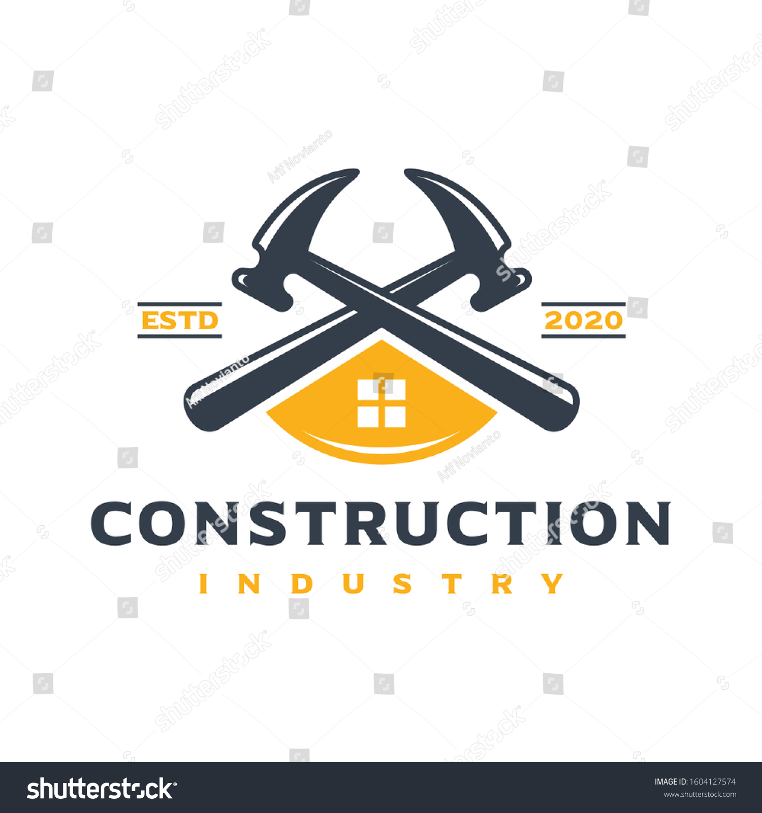 Home Building Construction Logo Design Stock Vector (Royalty Free ...