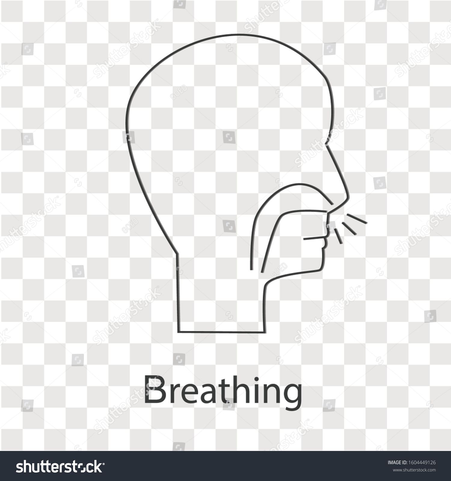 Breathing Line On Transparency Background Creative Stock Vector ...