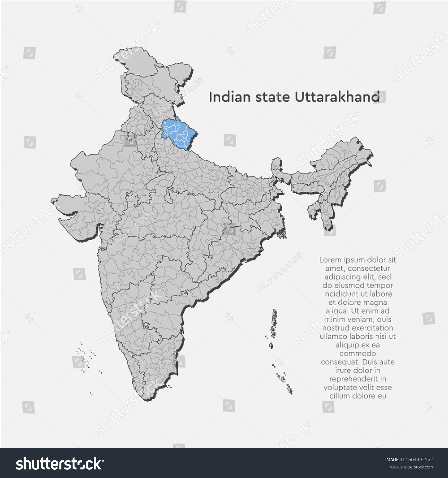 Detailed Vector India Country Outline Border Stock Vector (Royalty Free ...