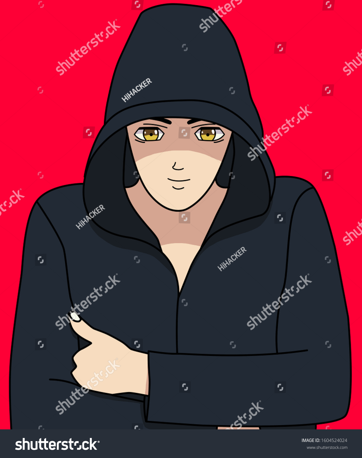 Anime Boy Cartoon Character Anime Manga Stock Illustration 1604524024 ...