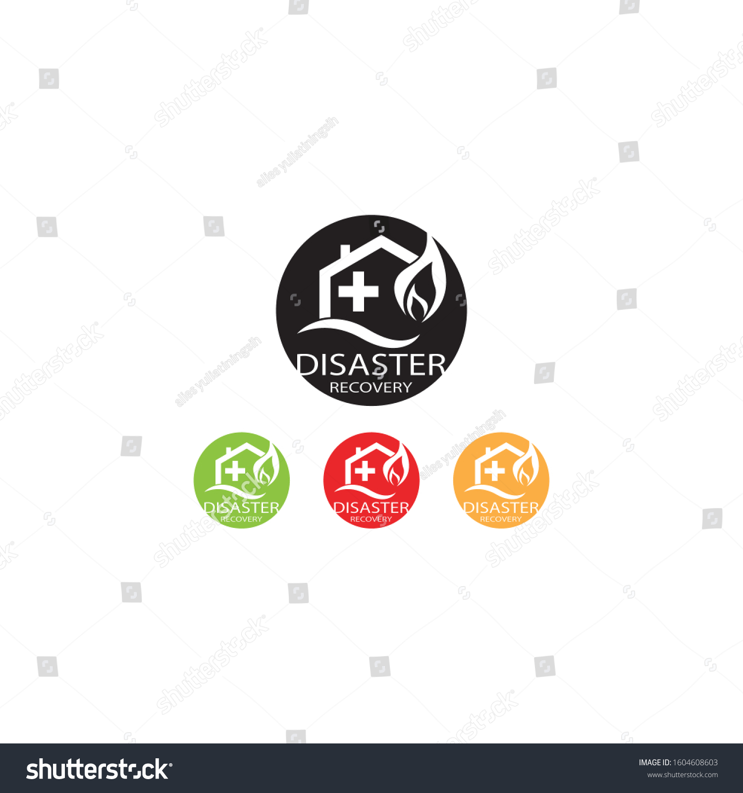 Disaster Recovery Logo Vector Illustration Stock Vector Royalty Free