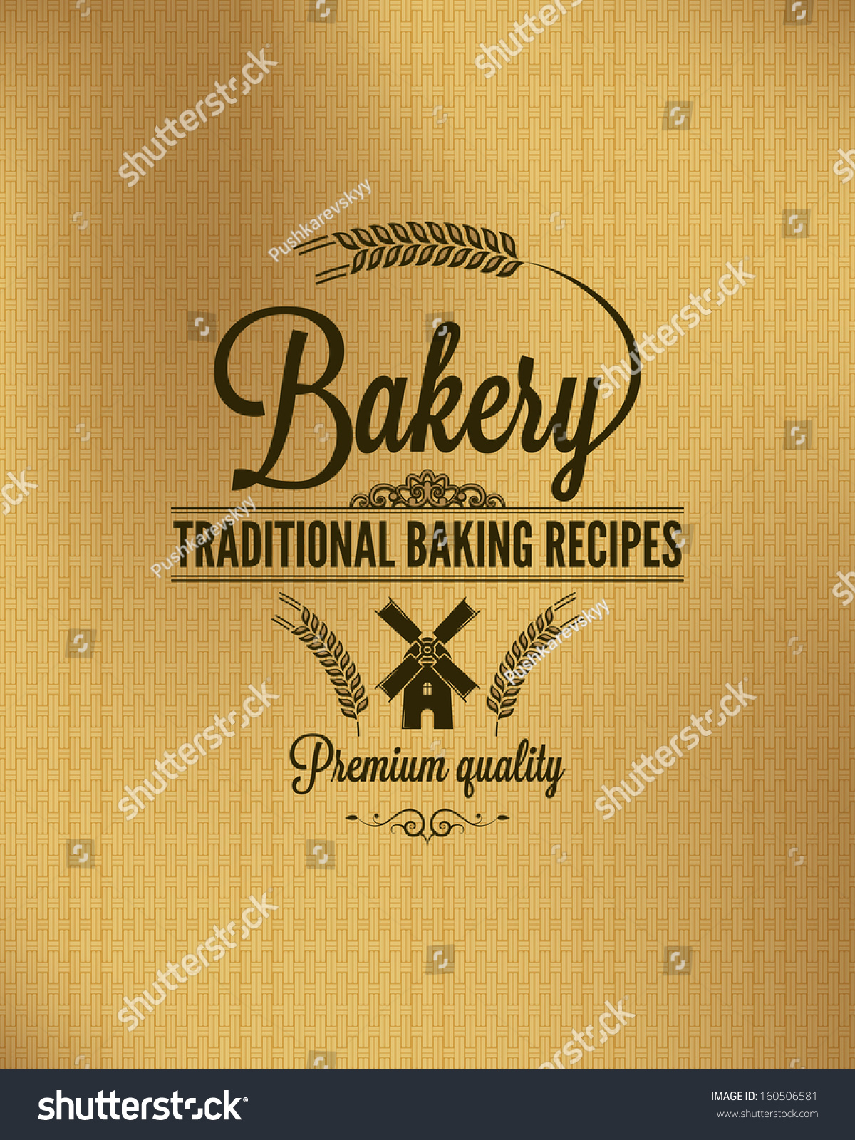 Bakery Vintage Bread Label Background Stock Vector (Royalty Free