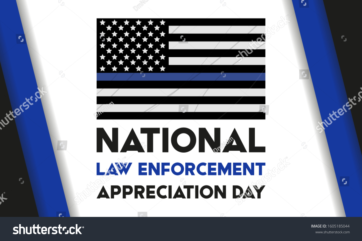 National Law Enforcement Appreciation Day Lead Stock Vector (Royalty ...