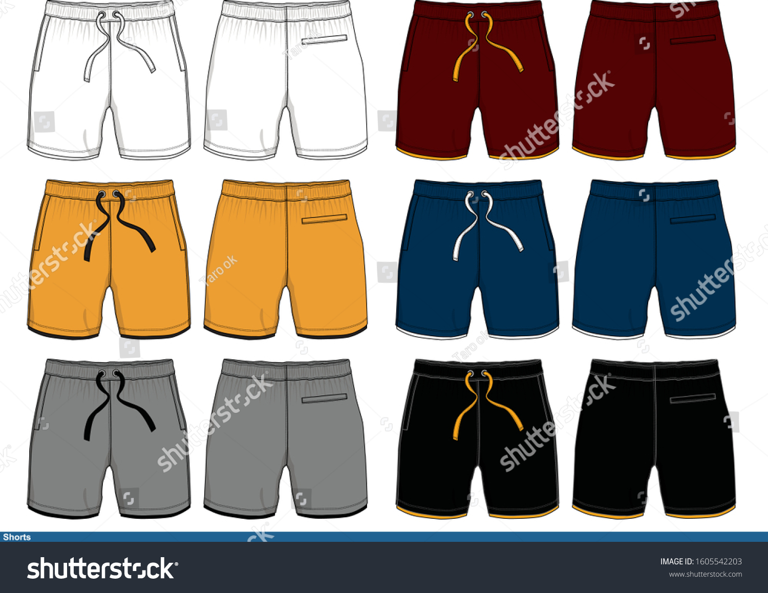 Shorts Men Design Color Template Fashion Stock Vector (Royalty Free ...