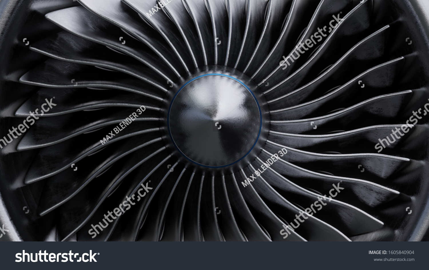 Font View Jet Engine3d Rendering Stock Illustration 1605840904 ...