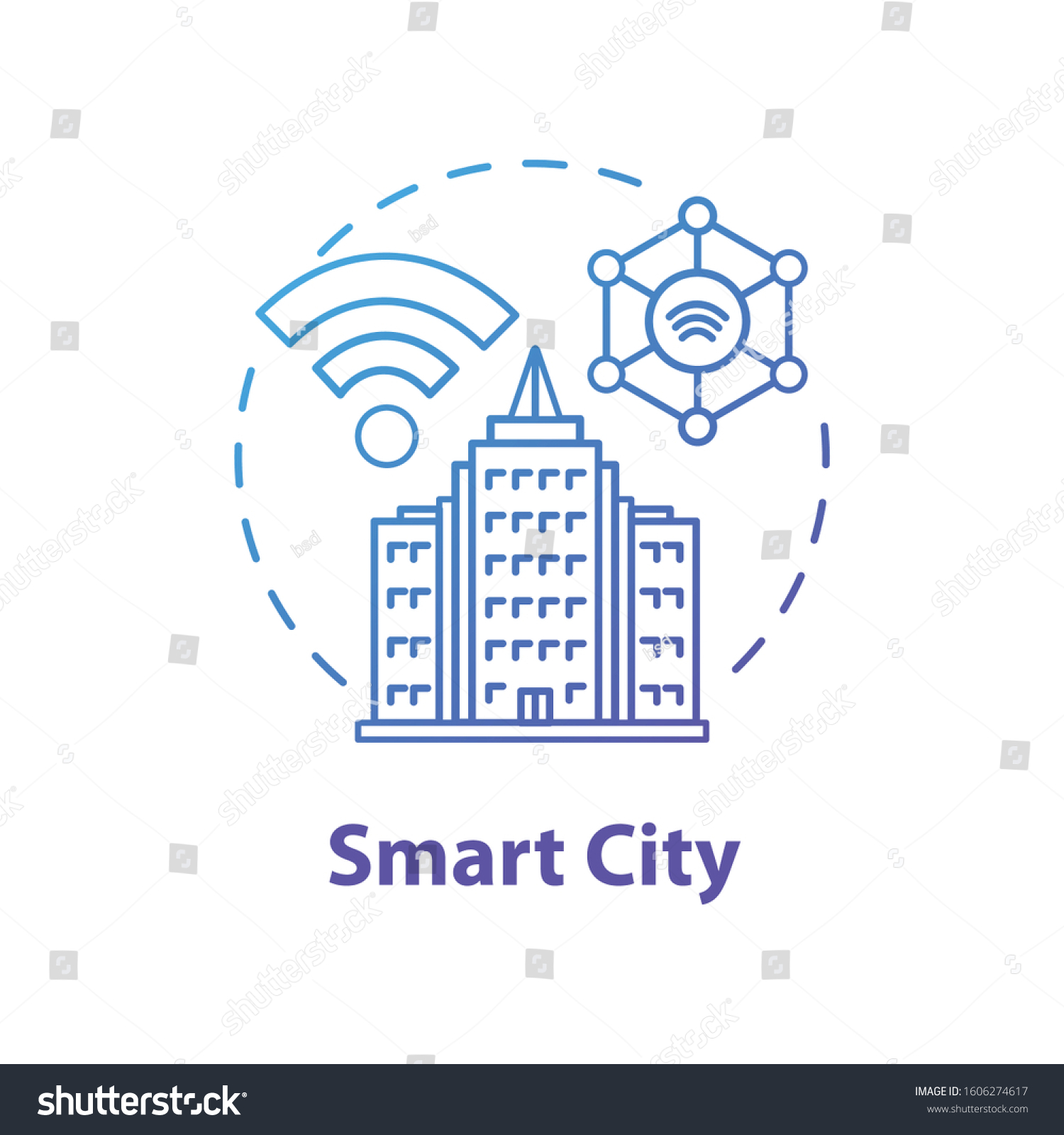 Smart City Concept Icon Futuristic Tech Stock Vector (Royalty Free ...