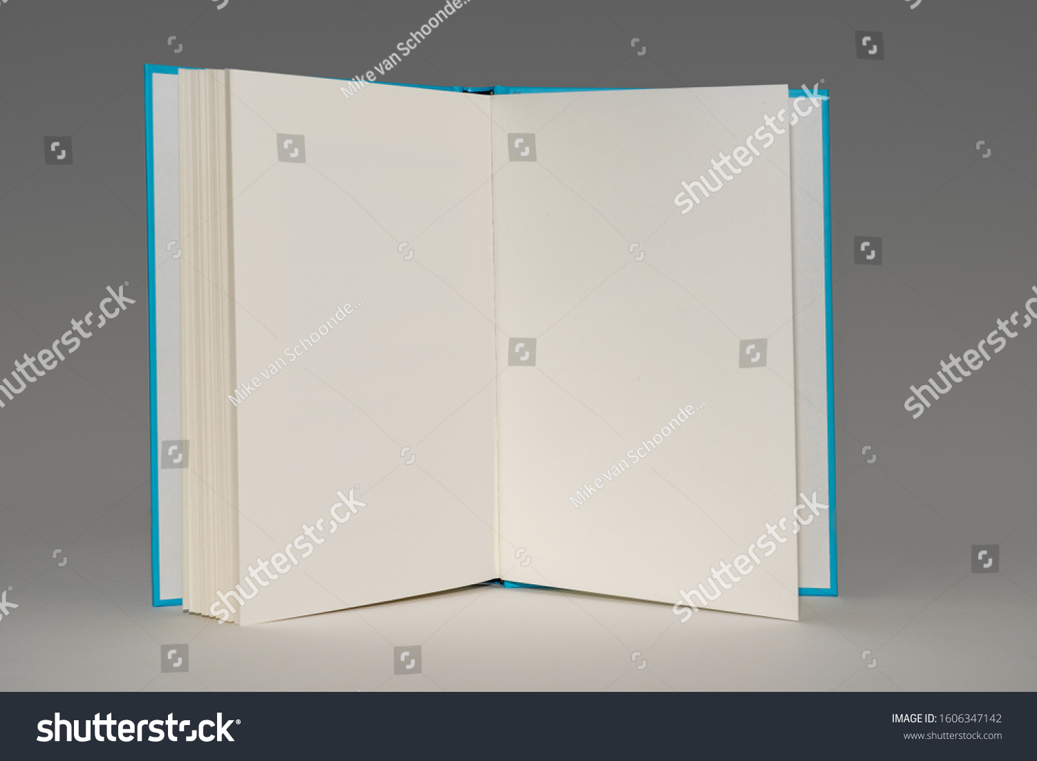 Open Book Blank Pages Standing Isolated Stock Photo 1606347142 ...