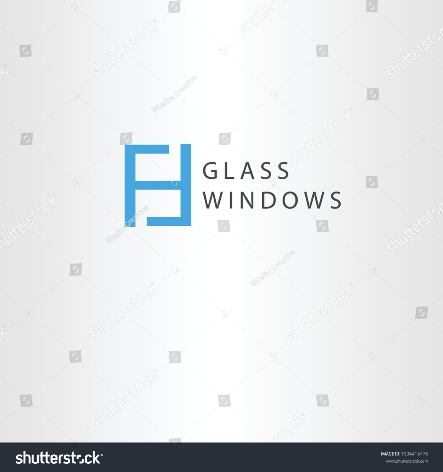 Simple Clear Glass Window Company Logo Stock Vector (Royalty Free ...