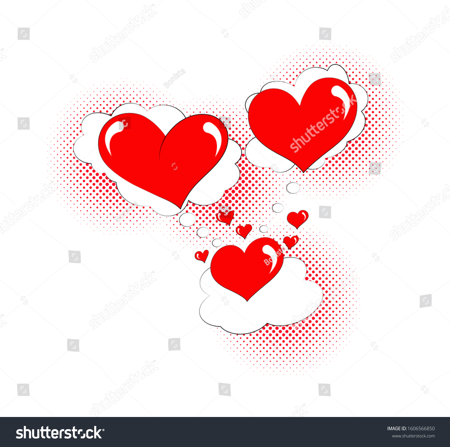 Pop Art Valentines Day Illustration Halftone Stock Vector (Royalty Free ...