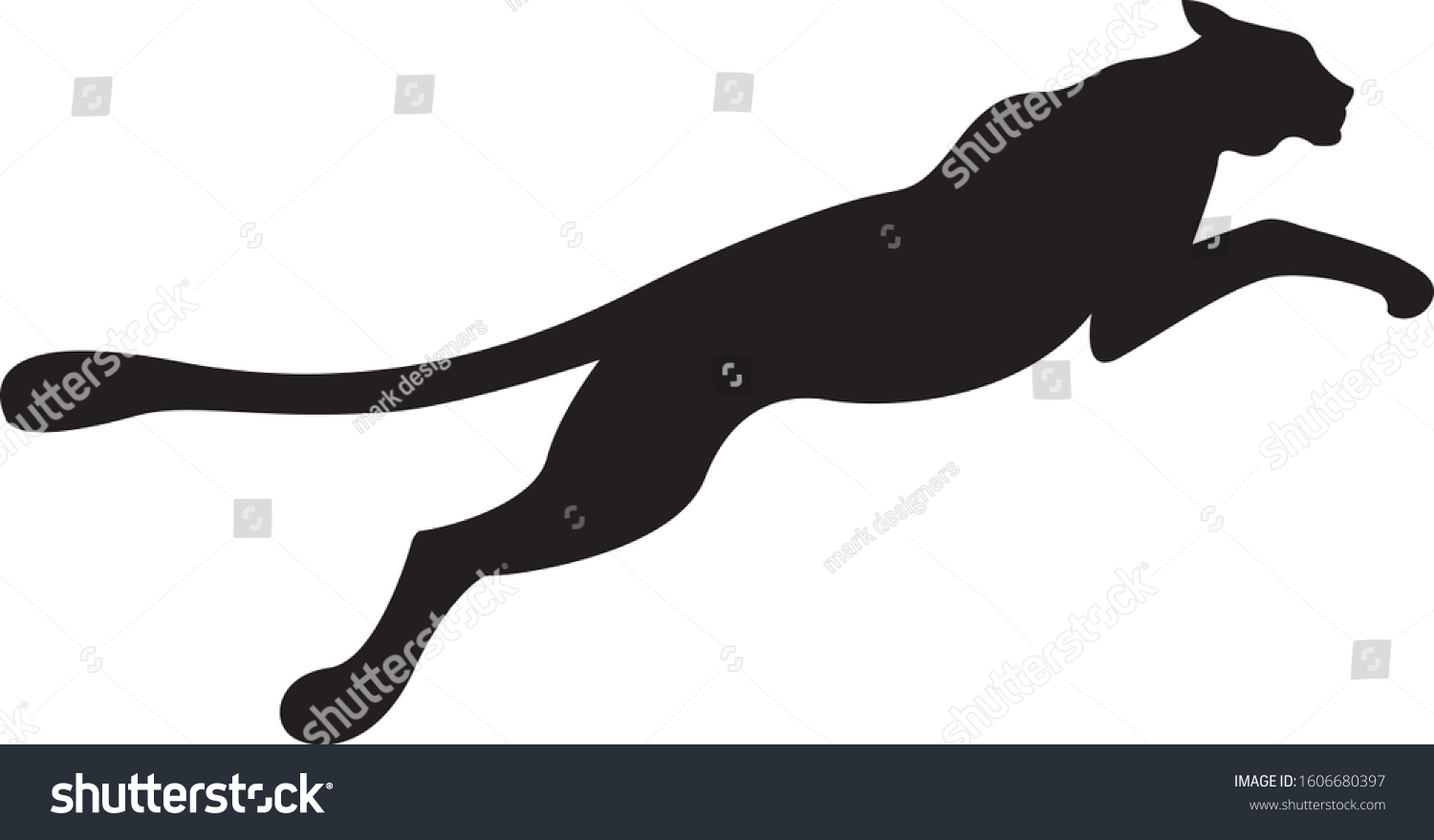 Tiger Vector Illustration Big Tiger Jumping Stock Vector (Royalty Free ...