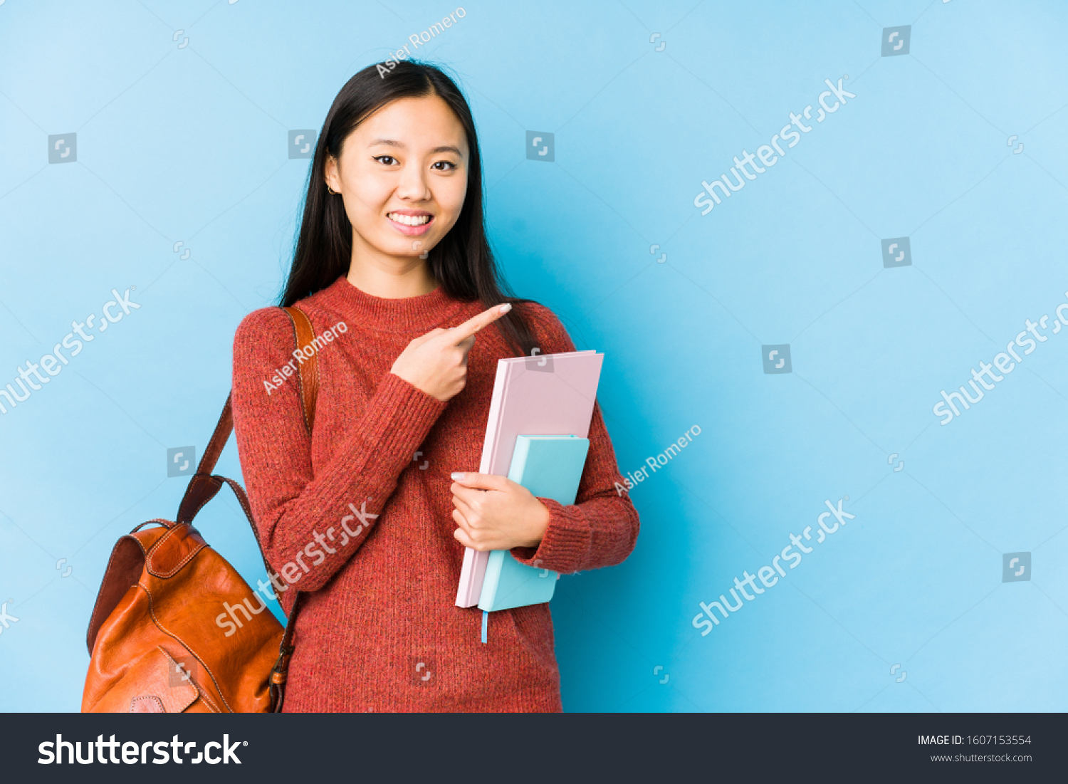 Young Chinese Student Woman Isolated Smiling Stock Photo 1607153554 ...