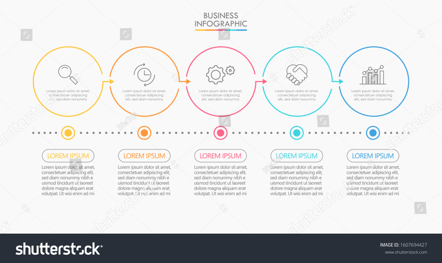 Business Data Visualization Timeline Infographic Icons Stock Vector ...