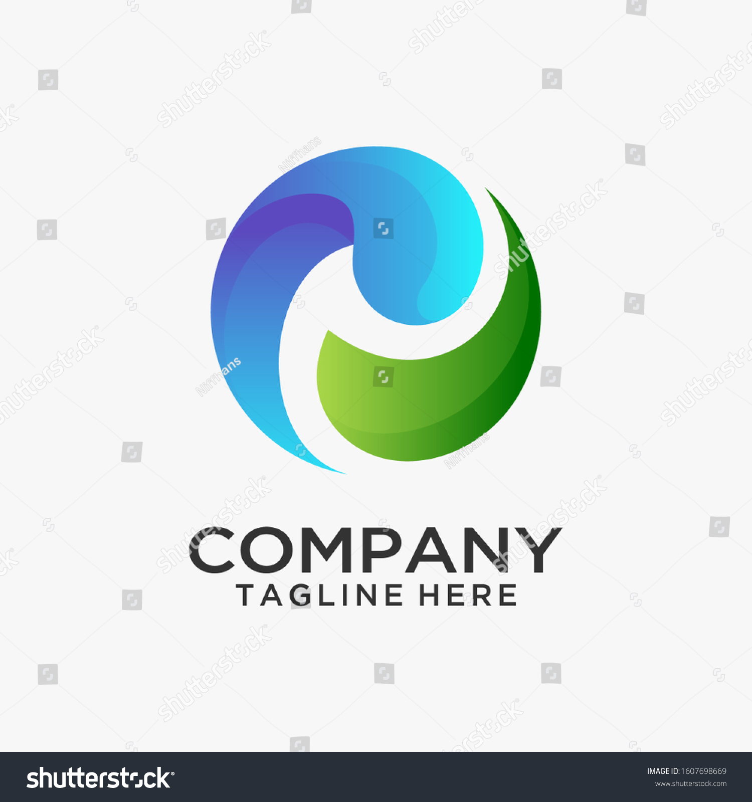 Abstract Round Logo Design Inspiration Stock Vector (Royalty Free ...