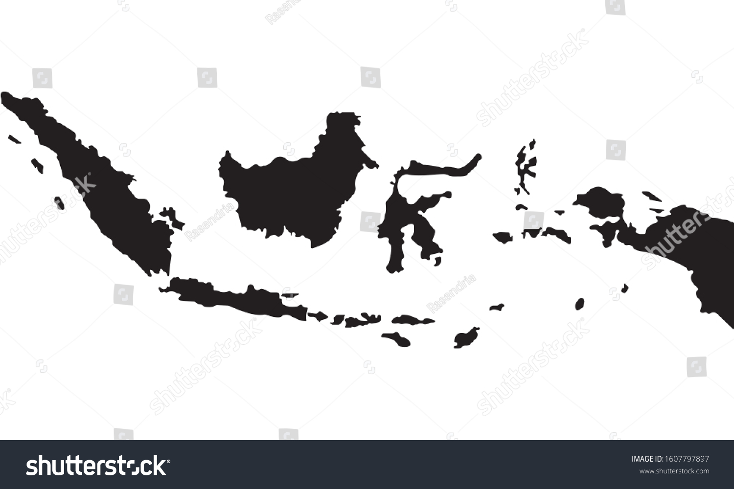 Indonesian Map Background Flat Vector Illustration Stock Vector ...