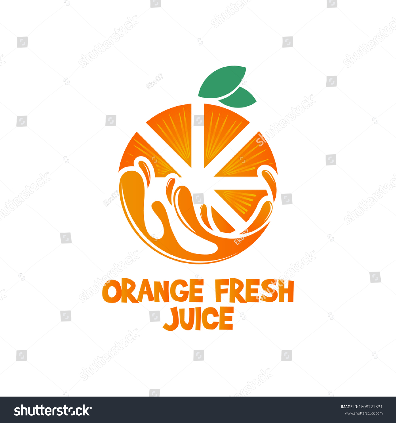 Orange Juice Abstract Logo Design Vector Stock Vector (Royalty Free ...