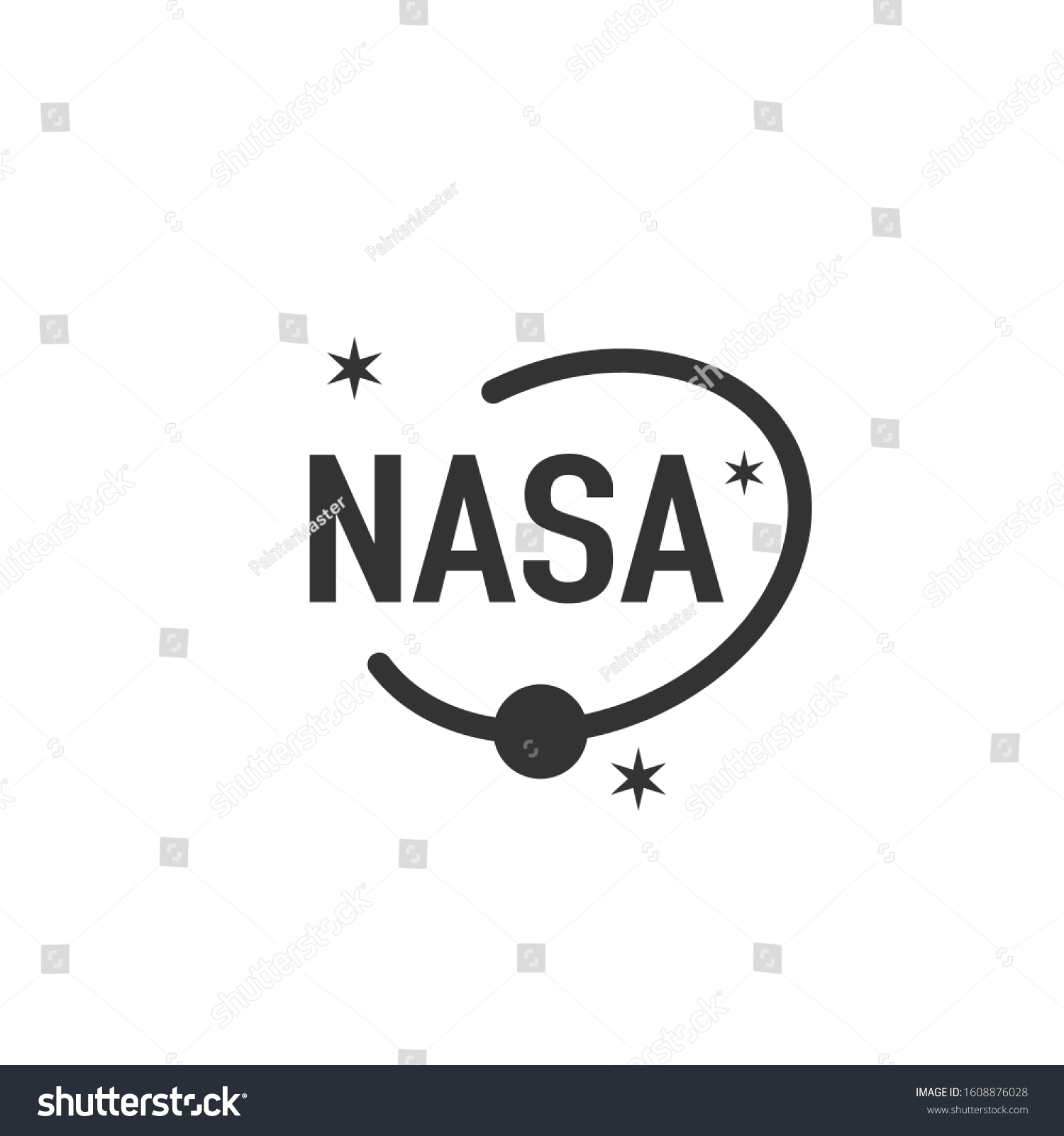 Nasa Vector Icon On White Background Stock Vector (Royalty Free ...