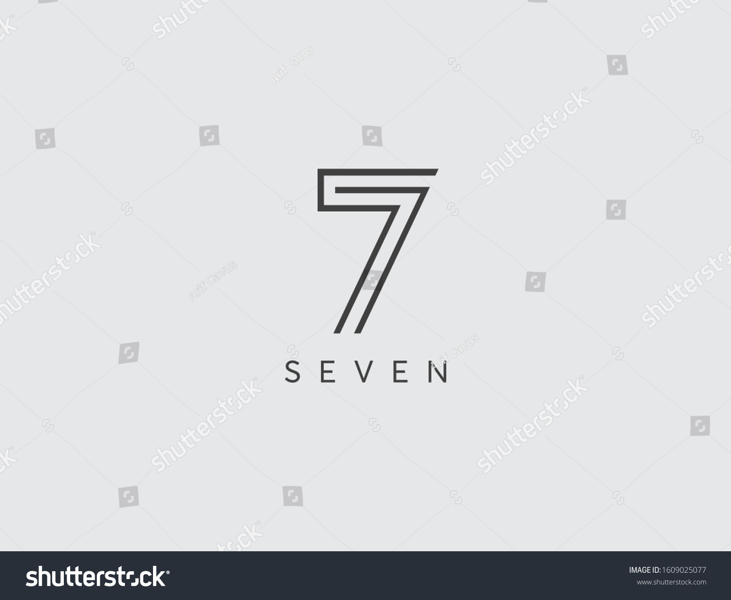 Seven Logo Creative Modern Number 7 Stock Vector (Royalty Free ...