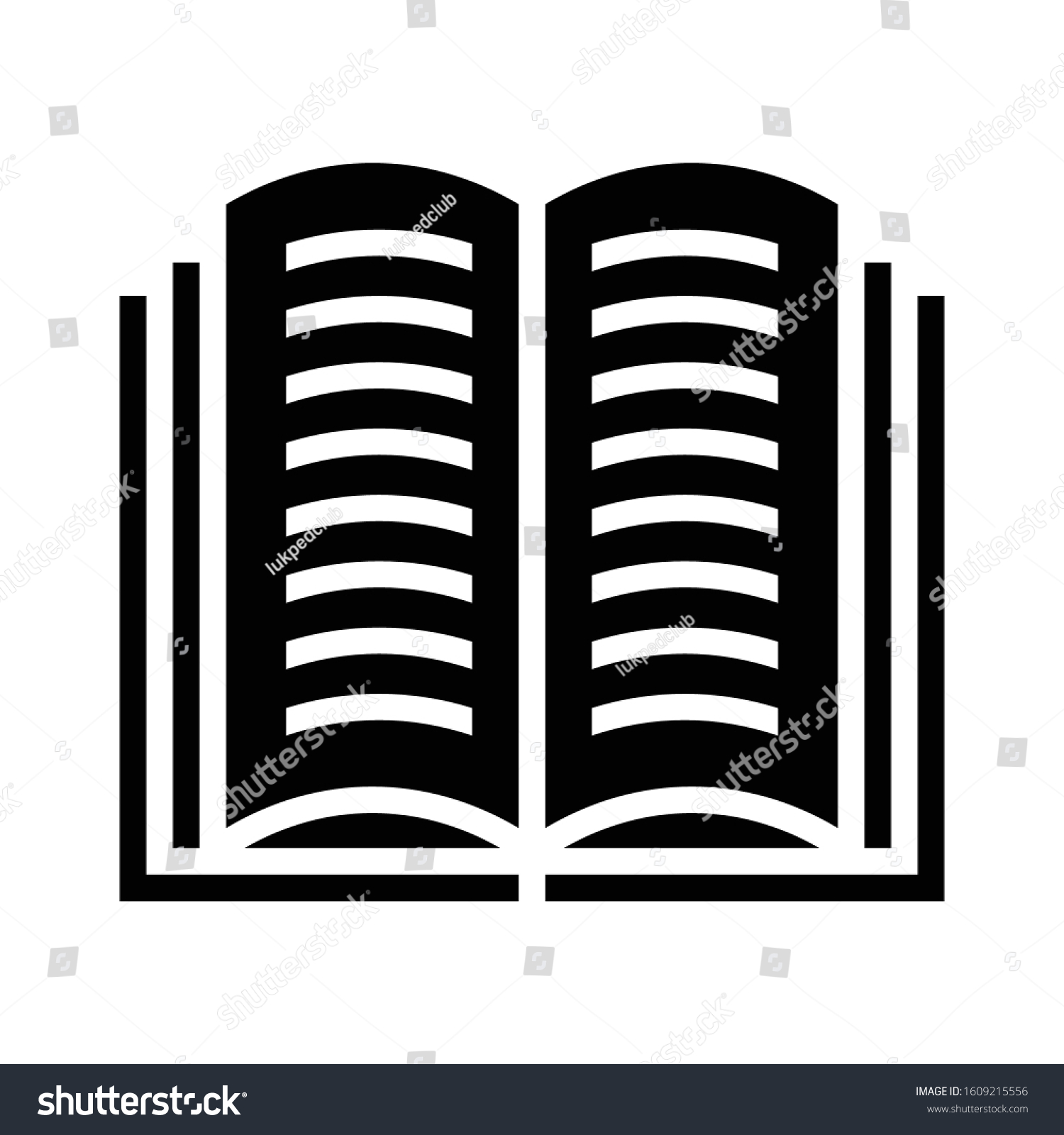 Open Book Vector Illustration Solid Design Stock Vector (Royalty Free ...