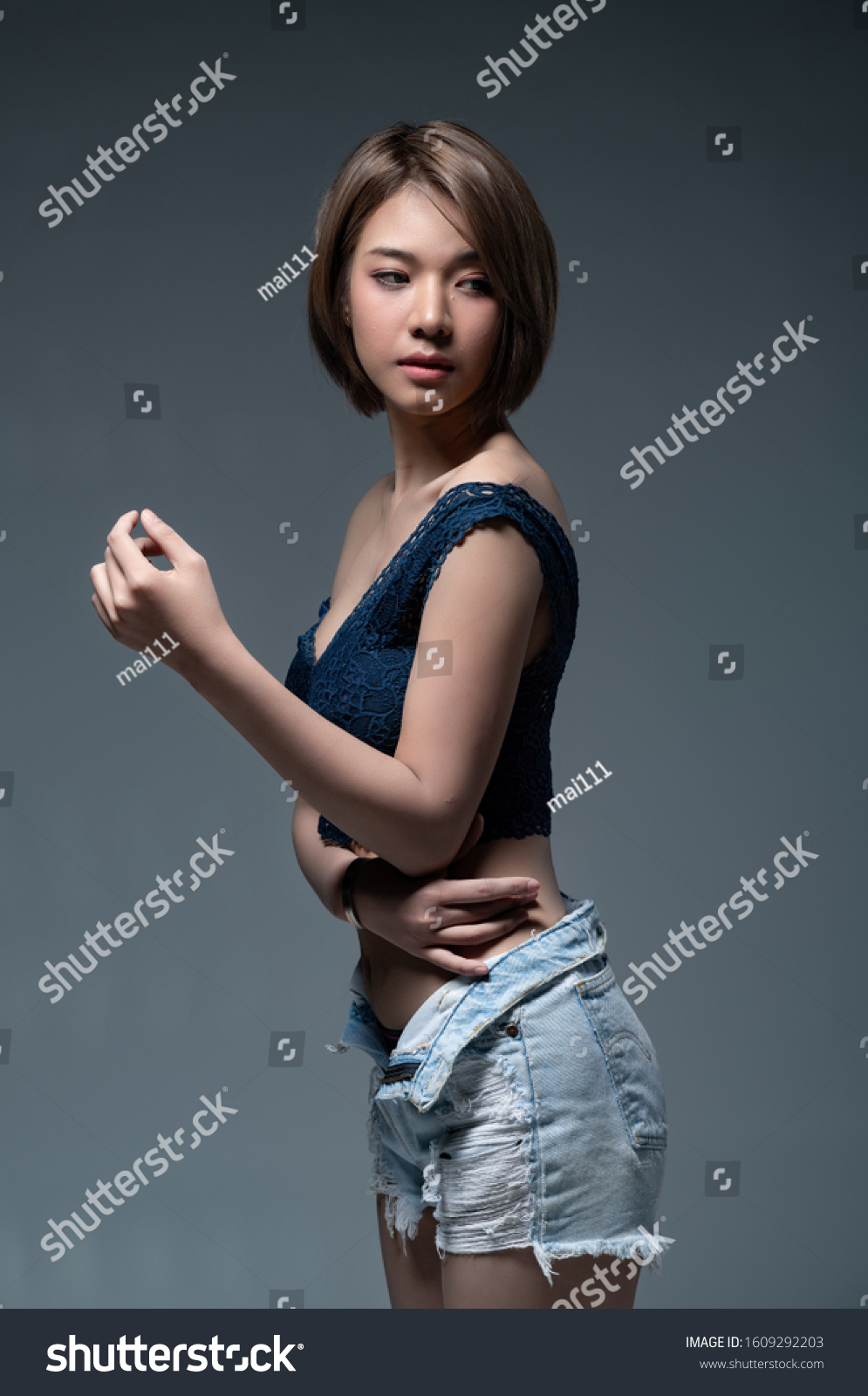 Sexy Asian Girl Model Woman Body Foto De Stock 1609292203 Shutterstock