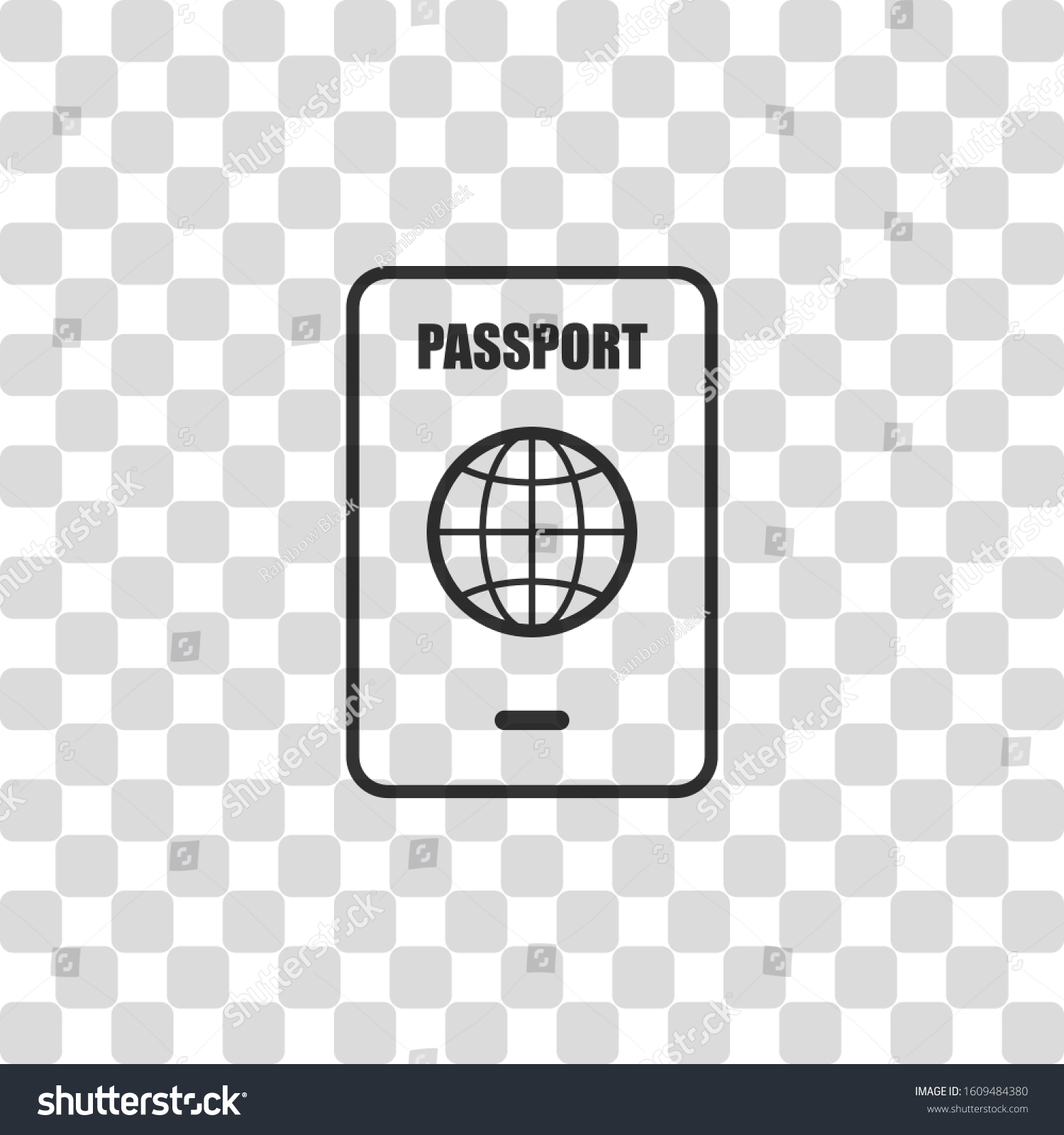 Passport Simple Icon Black Symbol On Stock Vector (Royalty Free ...