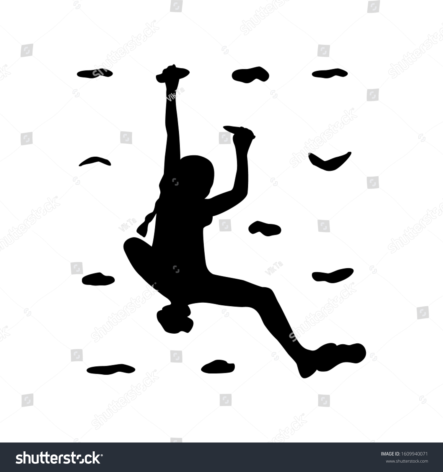 climbing silhouette vector