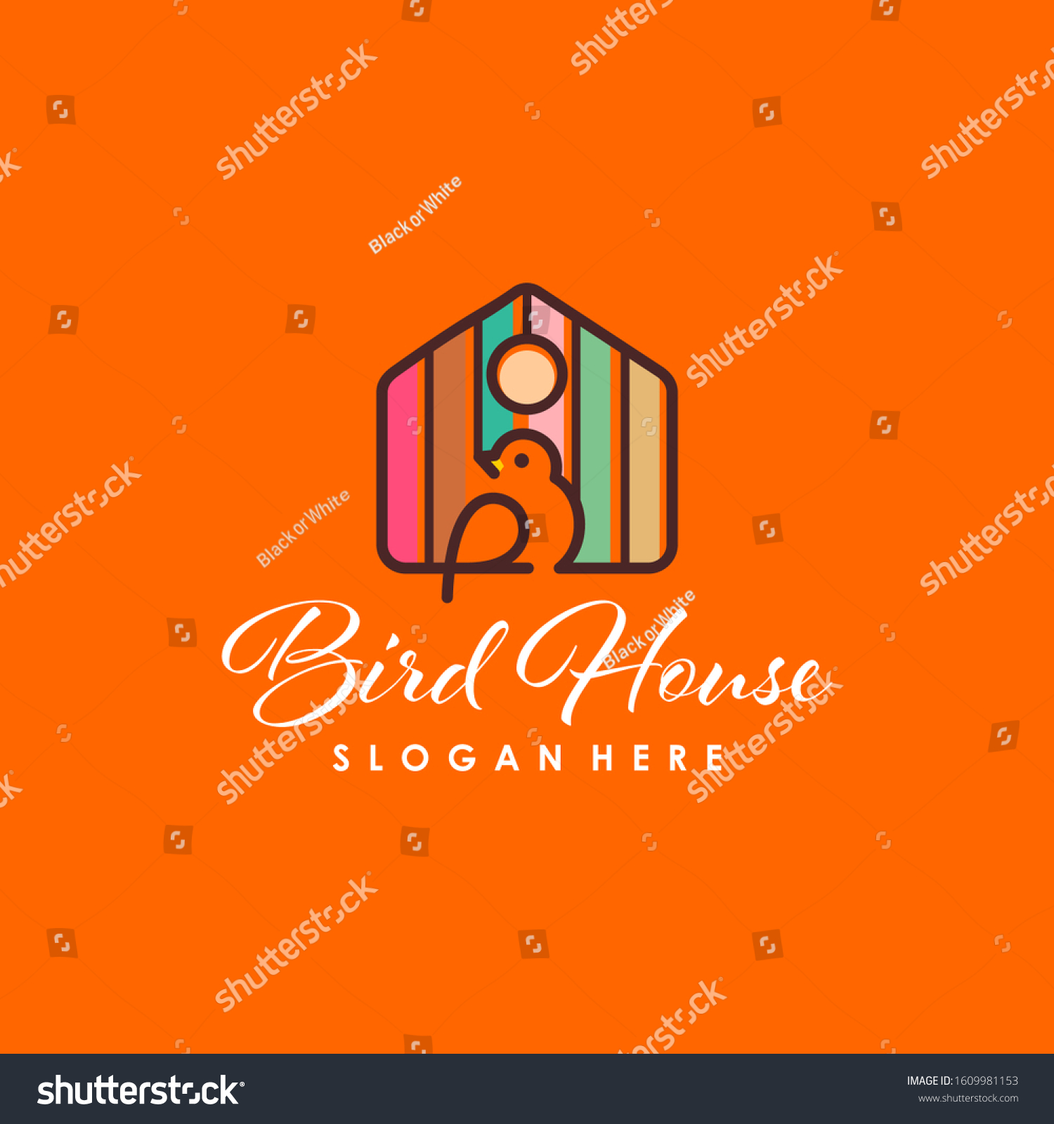 Bird House Logo Design Vector Template Stock Vector (Royalty Free ...