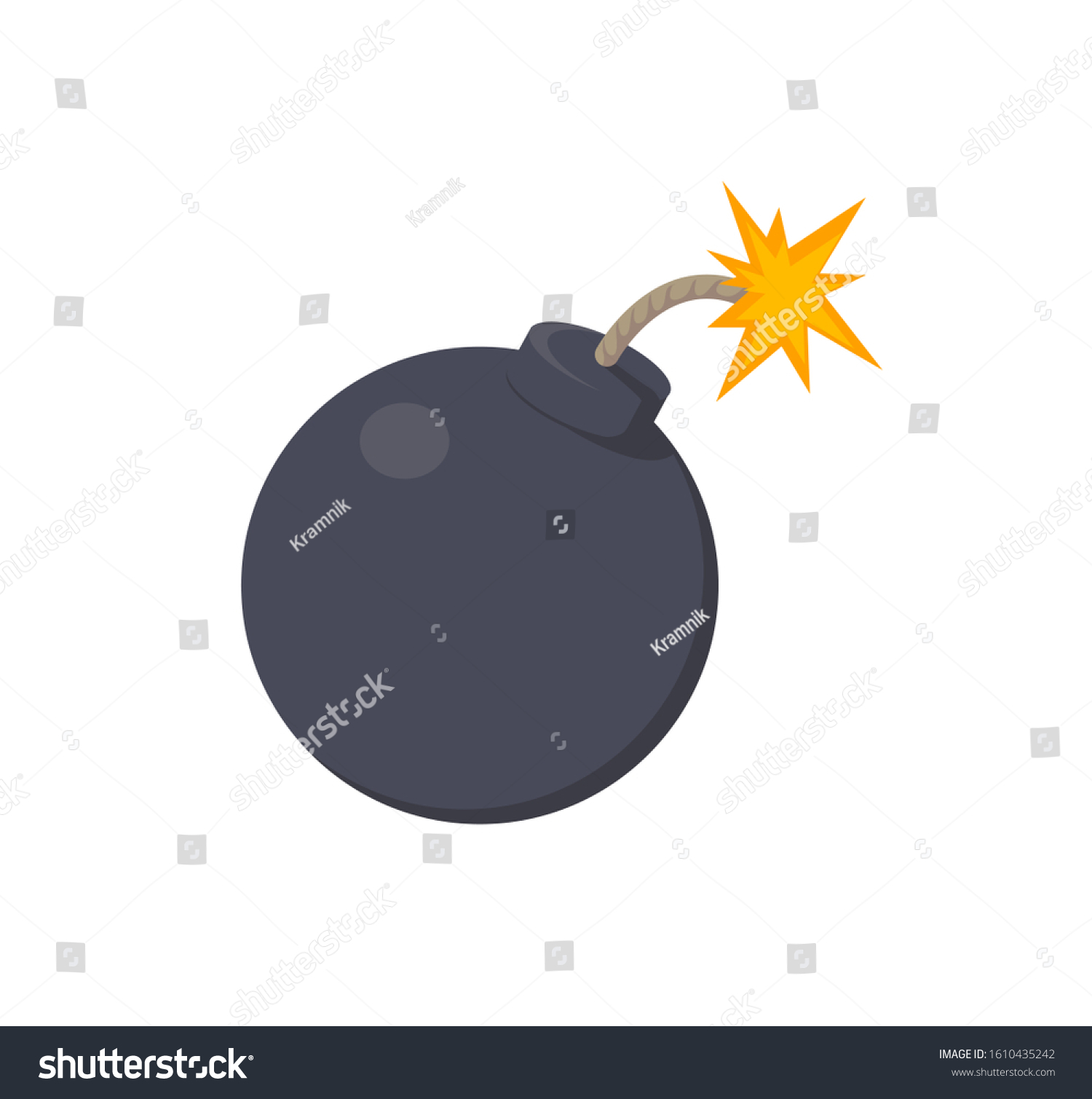 Icon Bomb Sparkles Flat Style Stock Vector (Royalty Free) 1610435242 ...