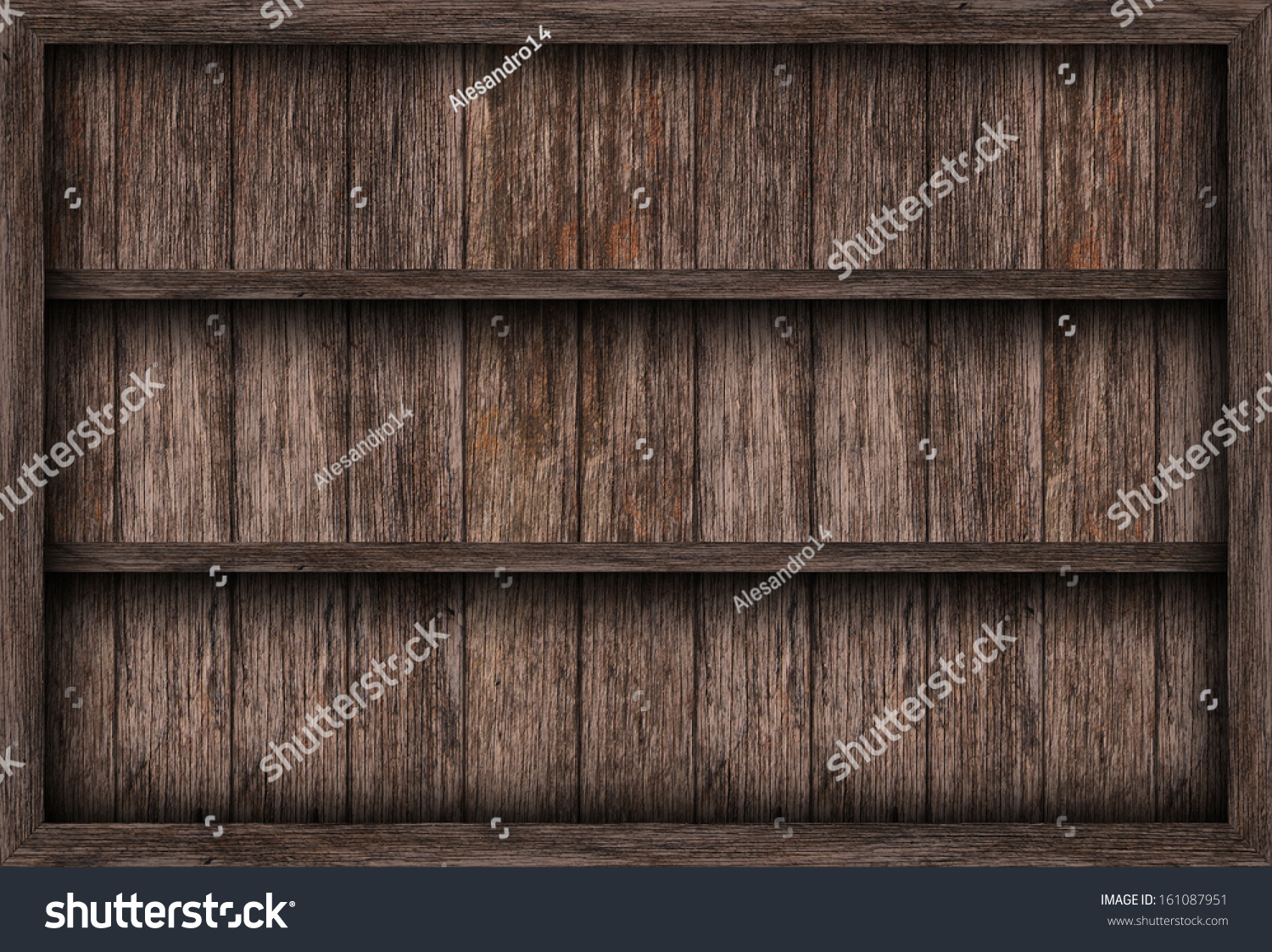 Blank Wooden Bookshelf Stock Illustration 161087951 | Shutterstock