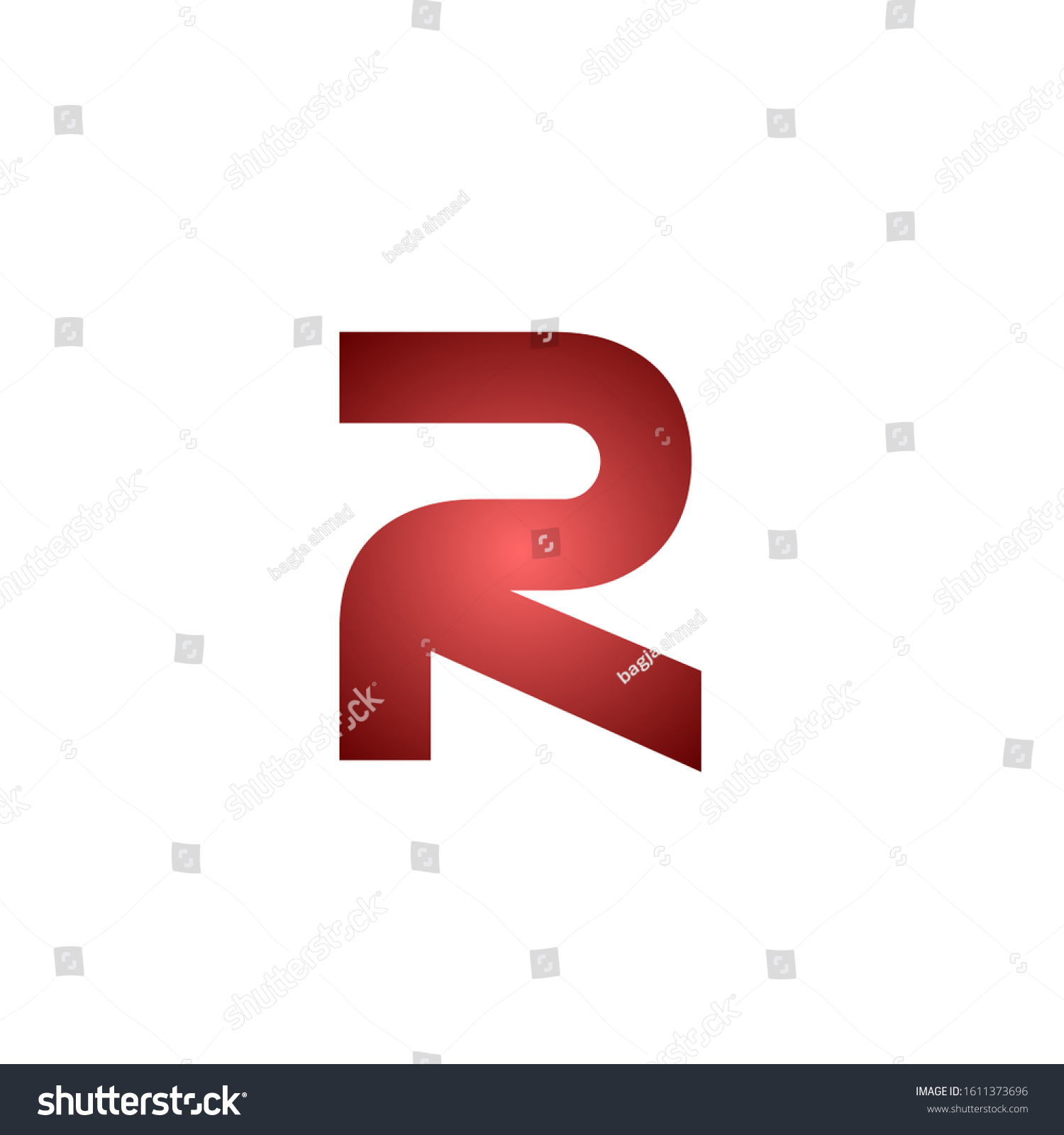 R Logo Design Simple Modern Template Stock Vector (Royalty Free