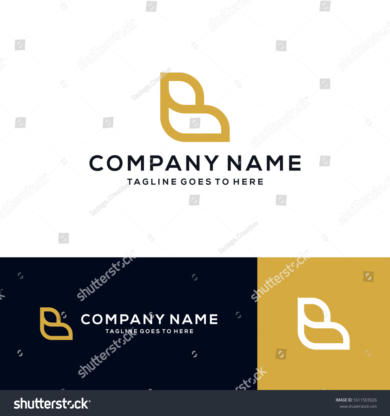 Creative Modern Minimalist Letter B Logo Stock Vector (Royalty Free ...