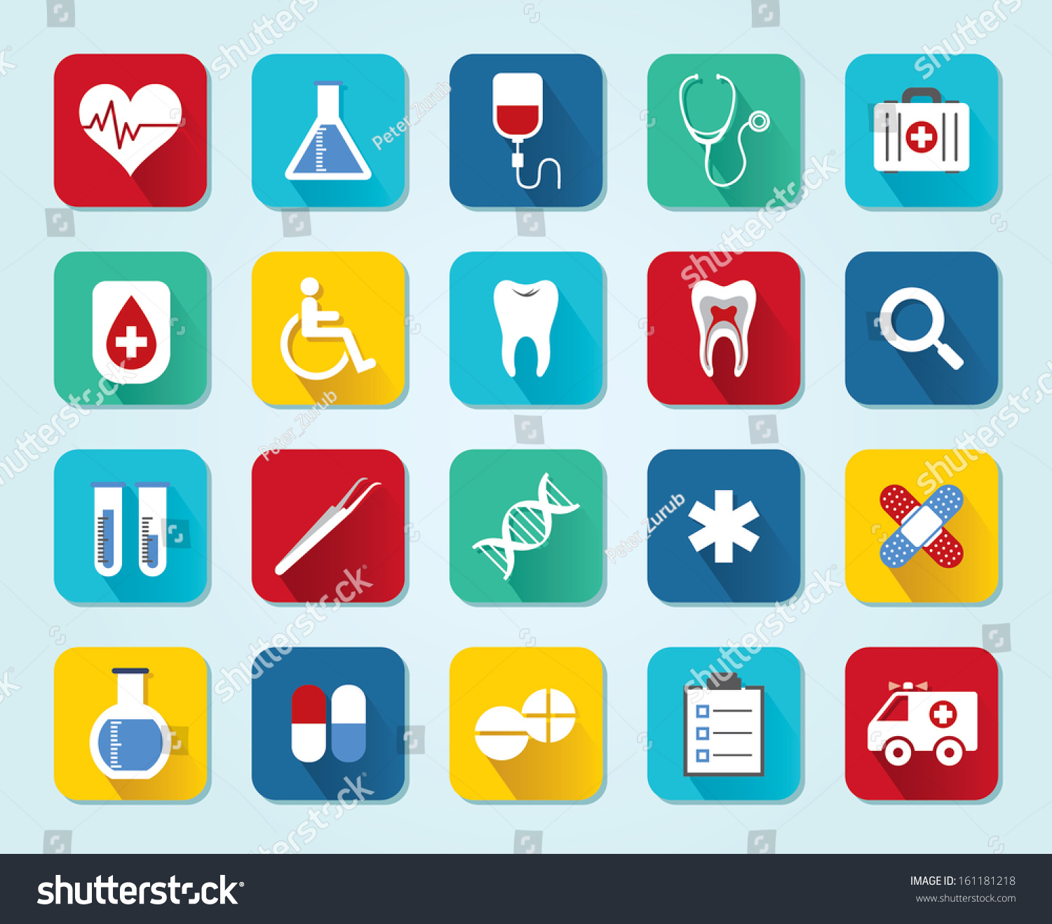 Set Medical 3d Icons Flat Ui Stock Vector (Royalty Free) 161181218 ...