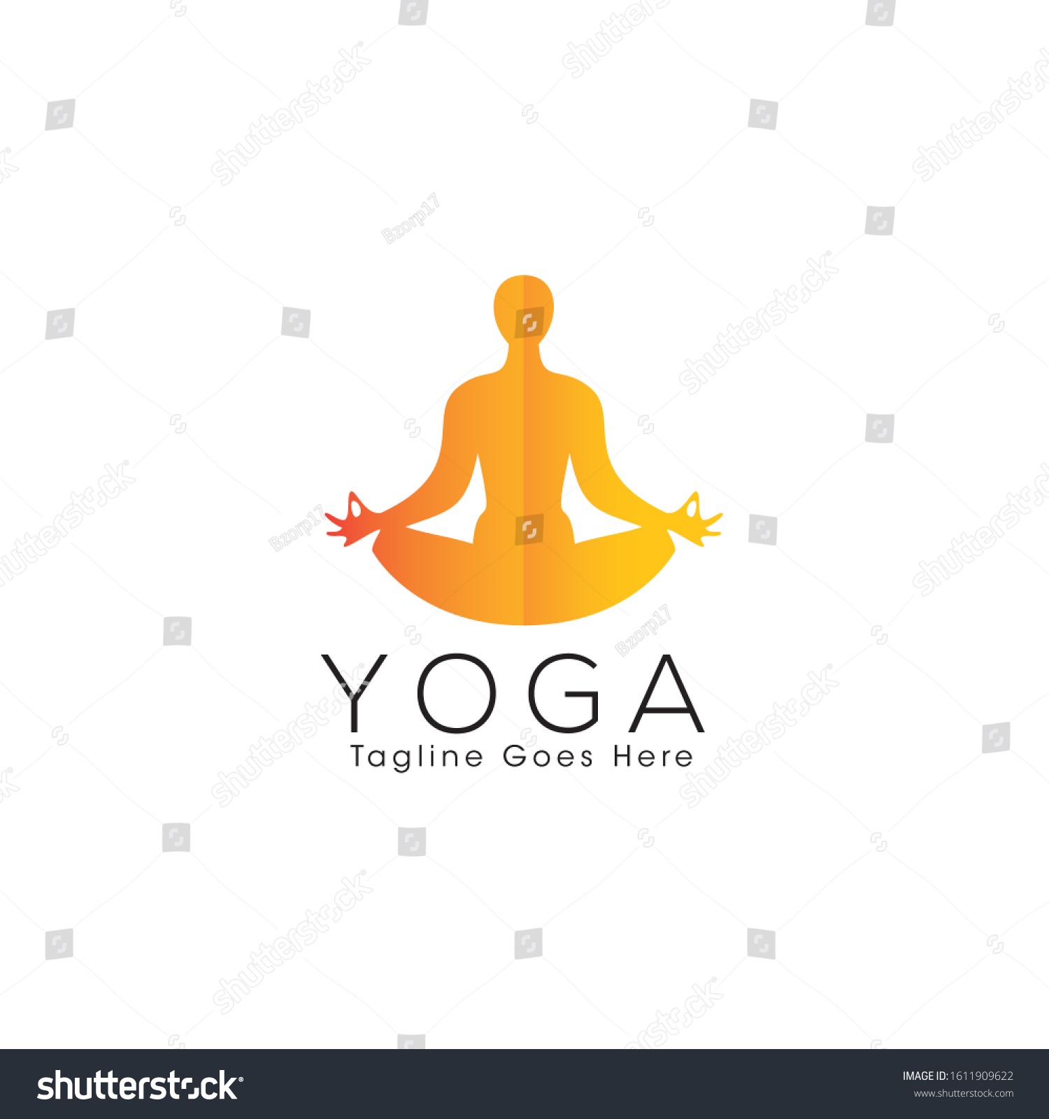 Yoga Silhouette People Logo Icon Vector Stock Vector (Royalty Free ...