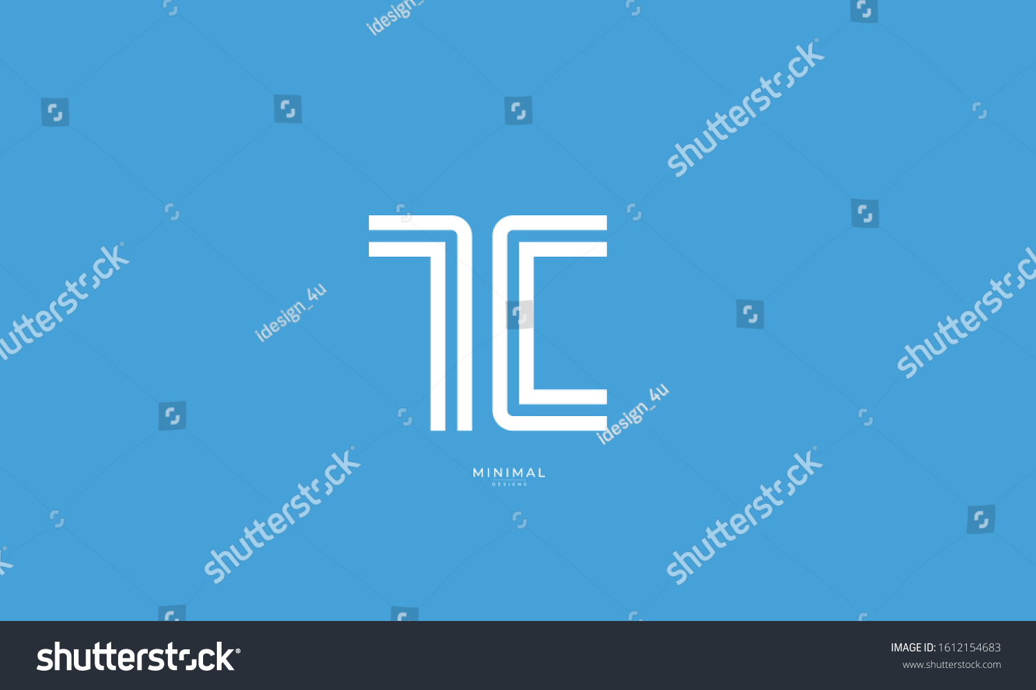 Alphabet Letters Icon Logo Tc Ct Stock Vector (Royalty Free) 1612154683 ...