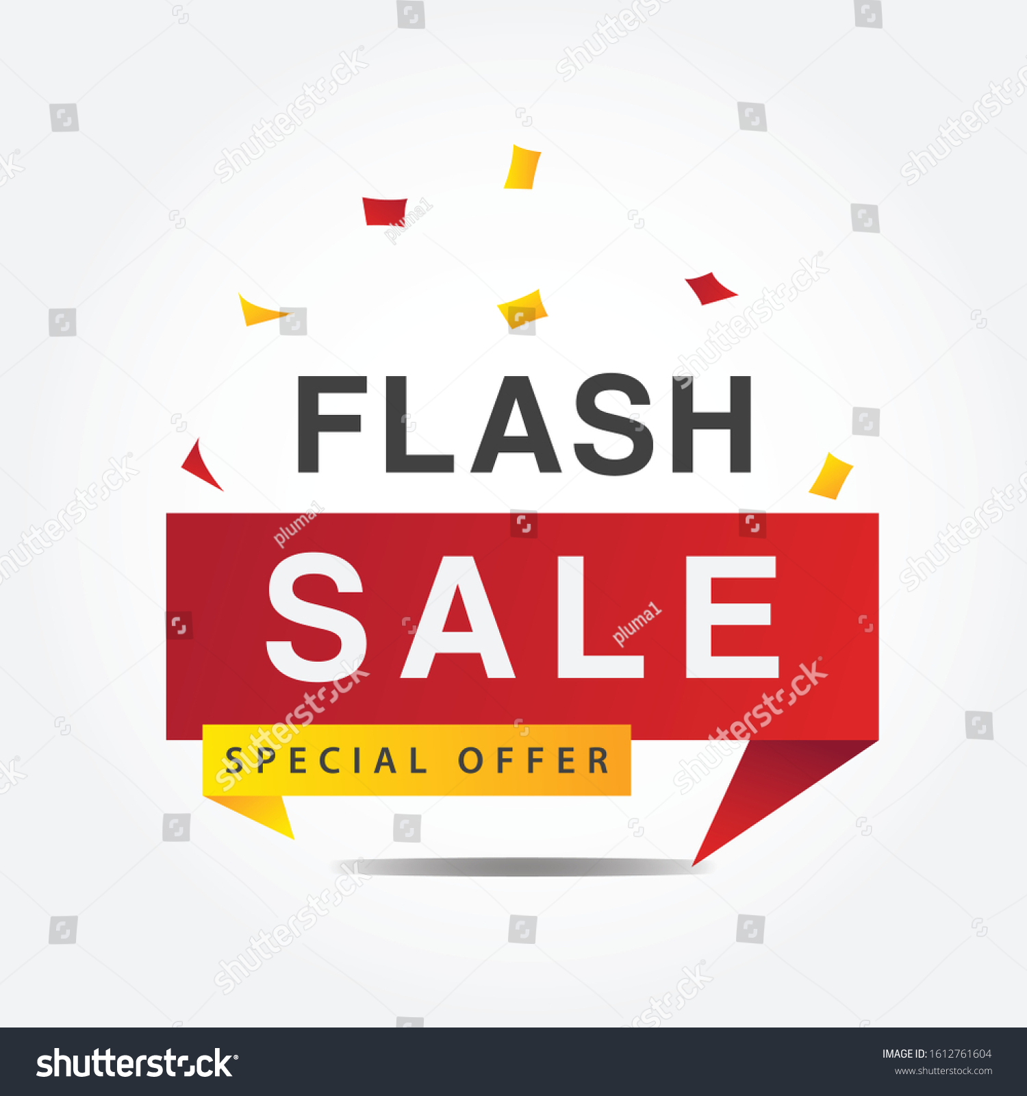 Flash Sale Bright Banner Design Template Stock Vector (Royalty Free ...