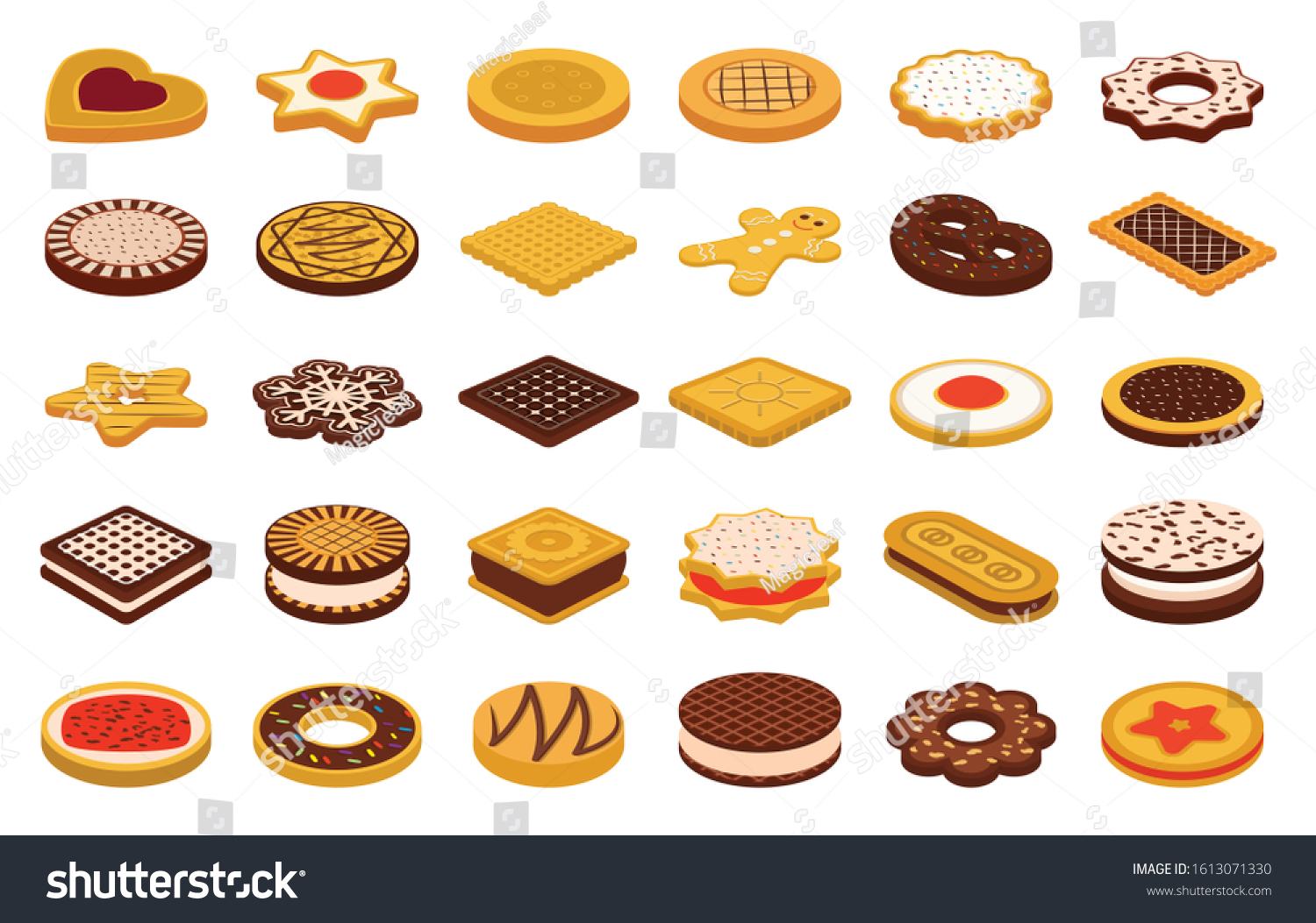 Cookie Food Cartoon Vector Illustration On Stock Vector (Royalty Free ...