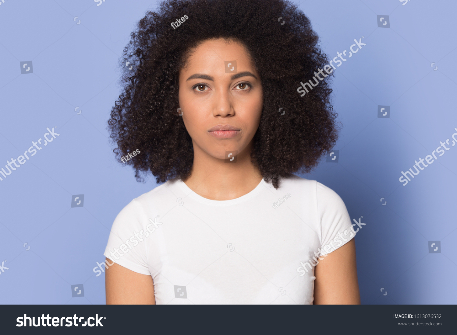 Serious Focused African American Millennial Girl Stock Photo 1613076532 ...