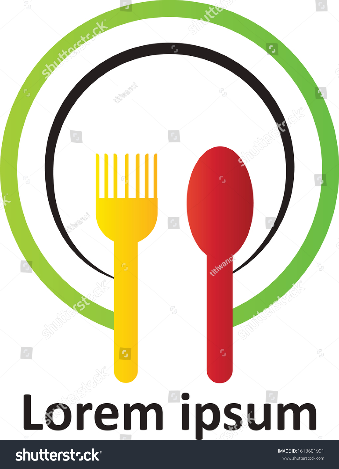 Simple Food Logo Vector Design: vector de stock (libre de regalías