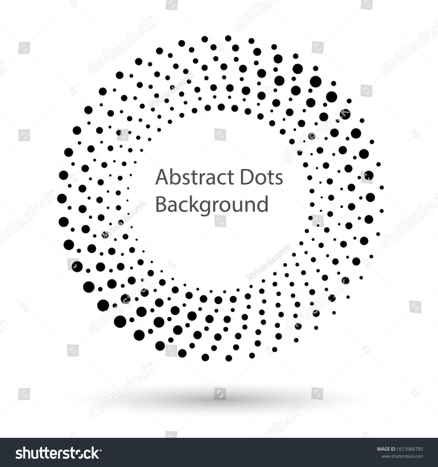 Halftone Dots Circle Form Round Logo Stock Vector (Royalty Free ...