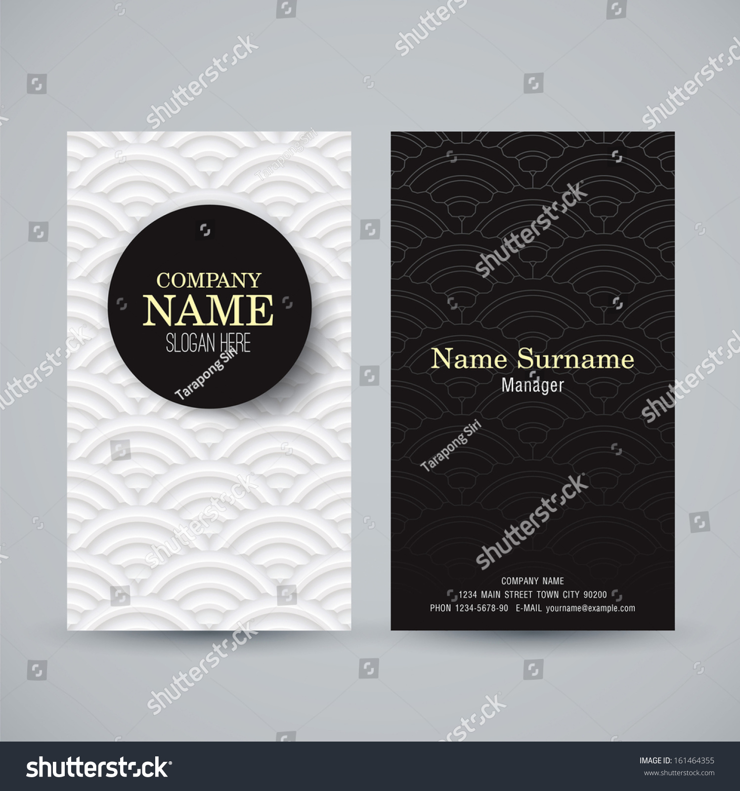 Name Card Design Template Business Card Stock Vector (Royalty Free ...