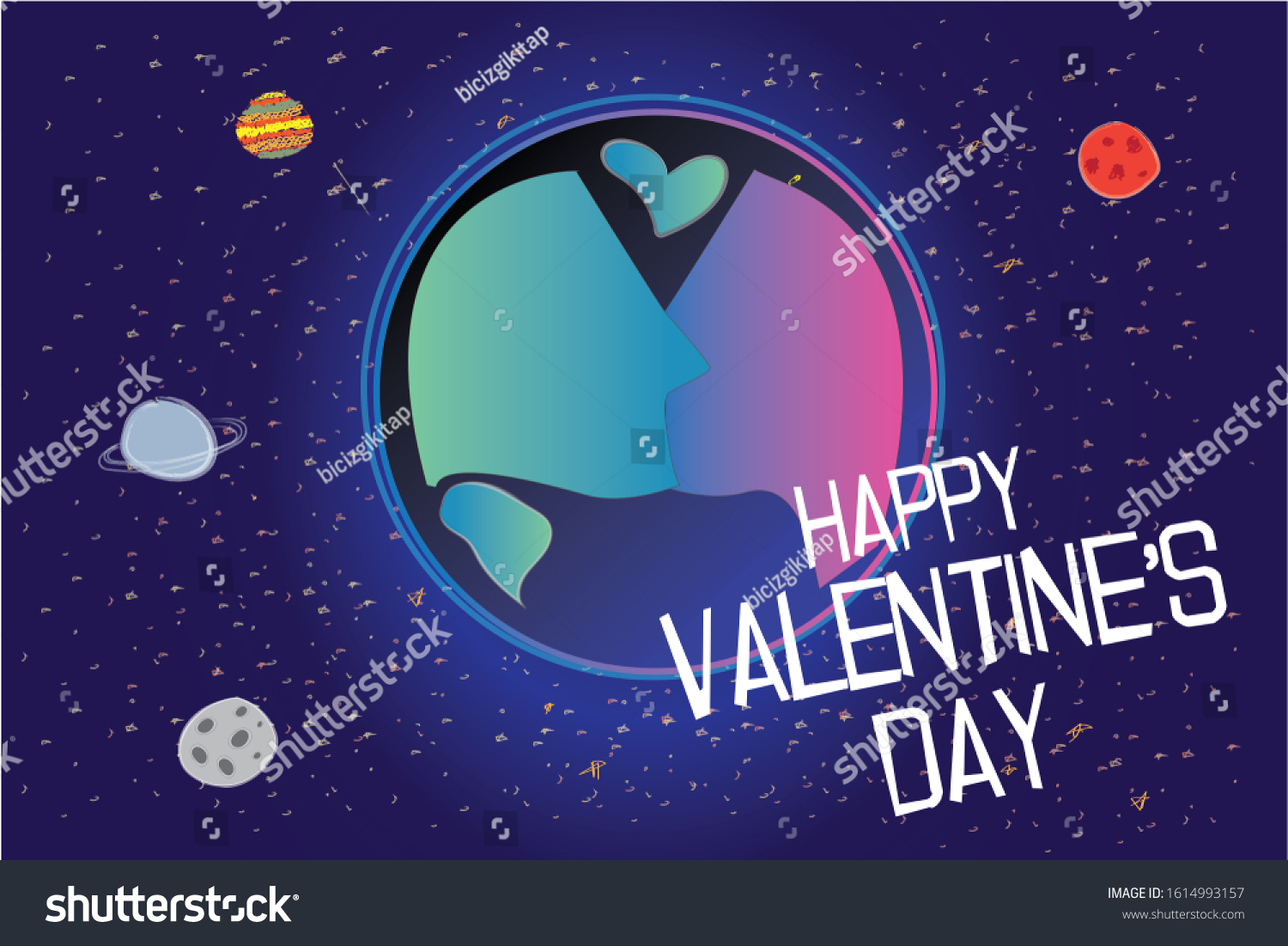 Cute Posters Valentines Day Greetings Heart Stock Vector Royalty Free